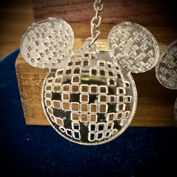 Disney / Neon Tuesday Mickey Mouse Icon Disco Ball Earrings - Picture 3 of 5